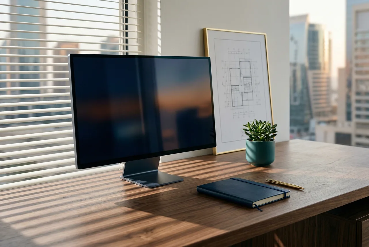 Unified portfolio dashboard on a large monitor