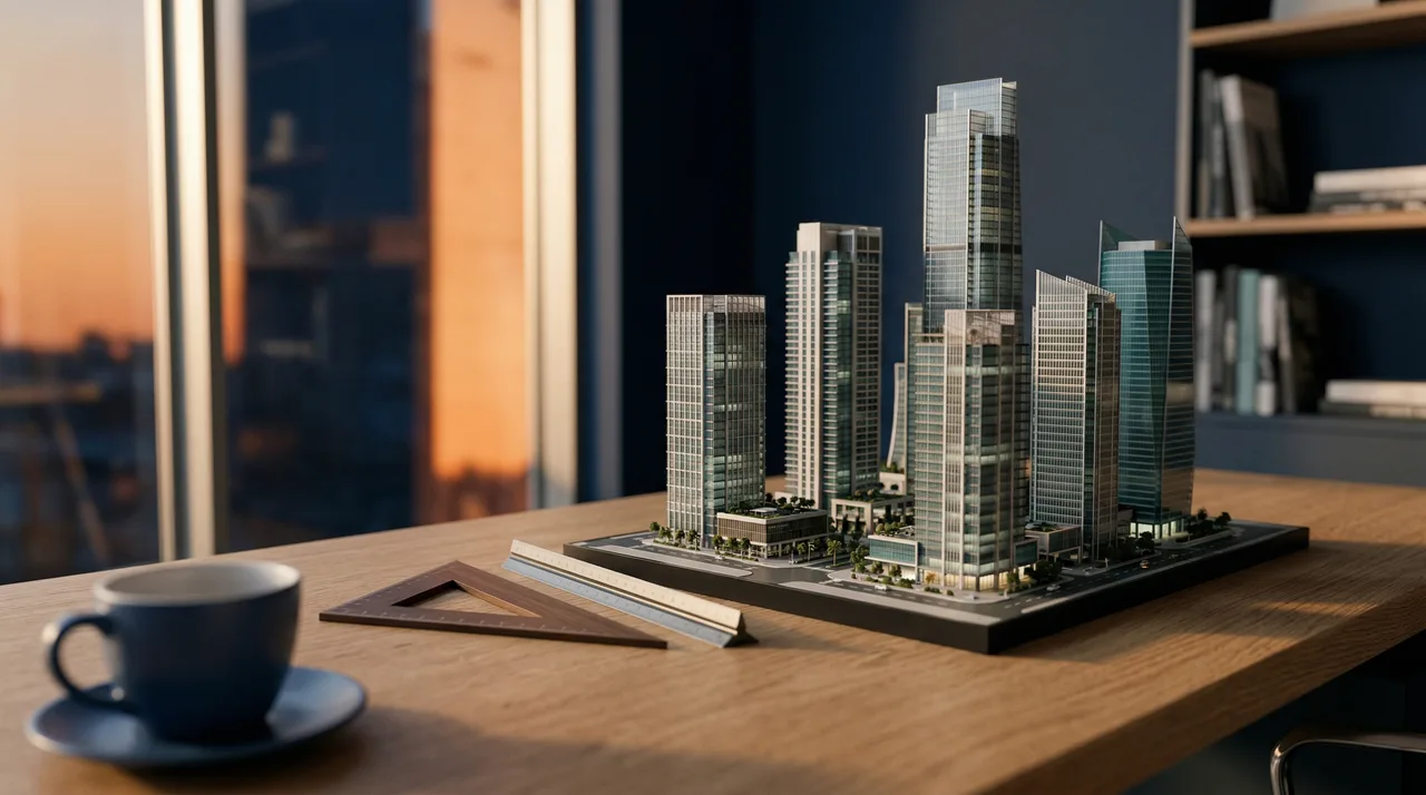 Portfolio hierarchy visualized across multiple buildings