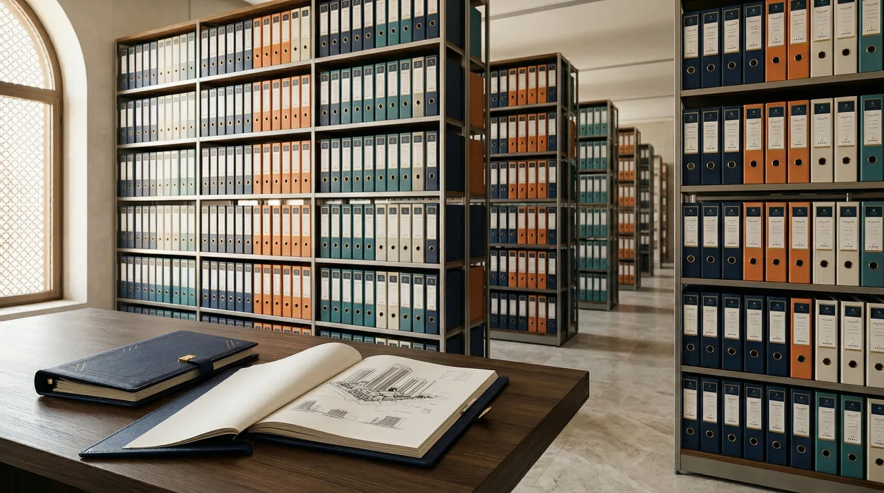 Document vault with handover certificates and as-built drawings