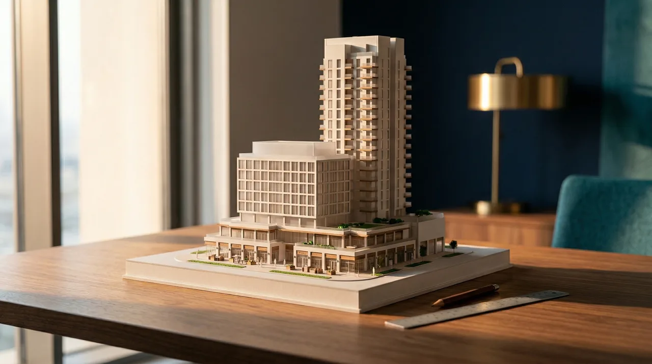 Hierarchical view of portfolio, buildings, and unit types